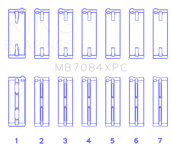 King Engine Bearings Toyota 2JZGE/2JZGTE 24V 3.0L (Size .026) pMaxKote Performance Main Bearing Set