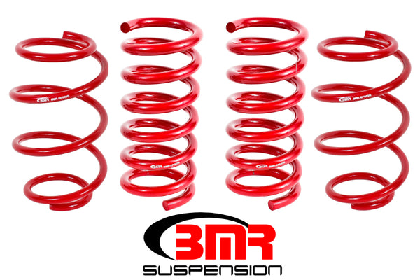 BMR S550 Mustang Performance Lowering Springs 2015-2017 - Set of 4 - Red