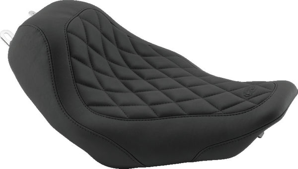 Mustang 08-21 Harley Electra Glide Std,Rd Glide,Rd King,Str Glide Solo Seat Diamond Stitch -Brown