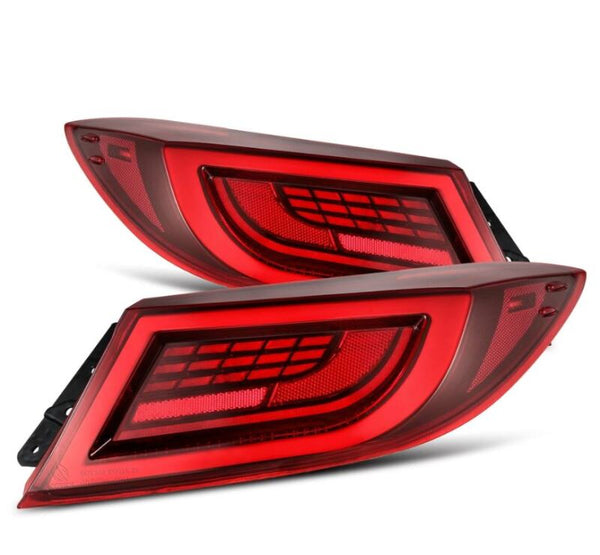 AlphaRex LUXX LED Tail Lights Vivid Red for 2022-2024 Toyota GR86 & Subaru BRZ