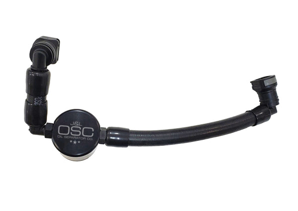 J&L Oil Separator V2 for 2011-2017 Ford Mustang V6 - Passenger Side - Black Anodized