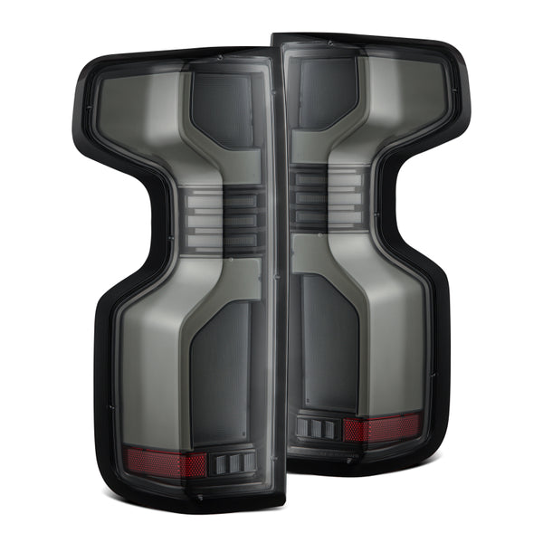 AlphaRex LUXX-Series LED Tail Lights - Alpha Black - Chevy Silverado 1500 (2019-2024) & 2500HD/3500HD (2020-2024)
