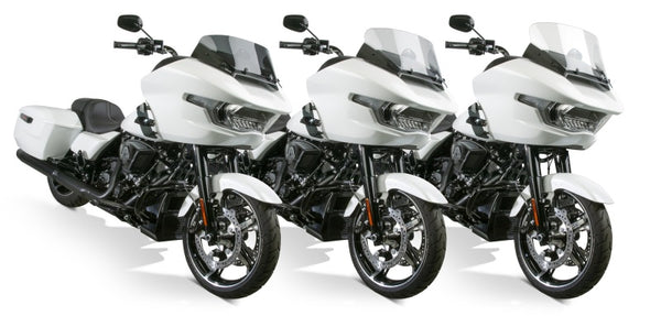 National Cycle 24+ Harley Davidson FLT/ 23 FLT CVO V-Stream Quantum Plus Mid Windshield- LT. Tint