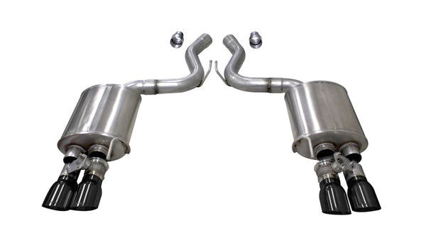 Corsa Axle-Back Exhaust for 2018-2023 Ford Mustang GT Fastback 5.0L with 4in Black Tips