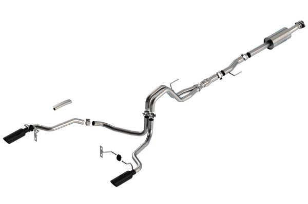 Borla Cat-Back ATAK Exhaust System for 2021 Ford F-150 5.0L - Black Chrome Tips