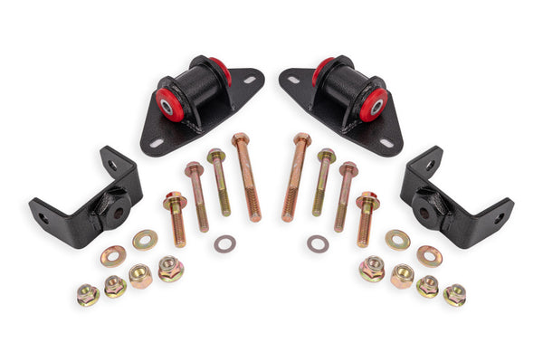 BMR Suspension 14-19 Chevrolet Corvette Motor Mount Kit - Black Hammertone