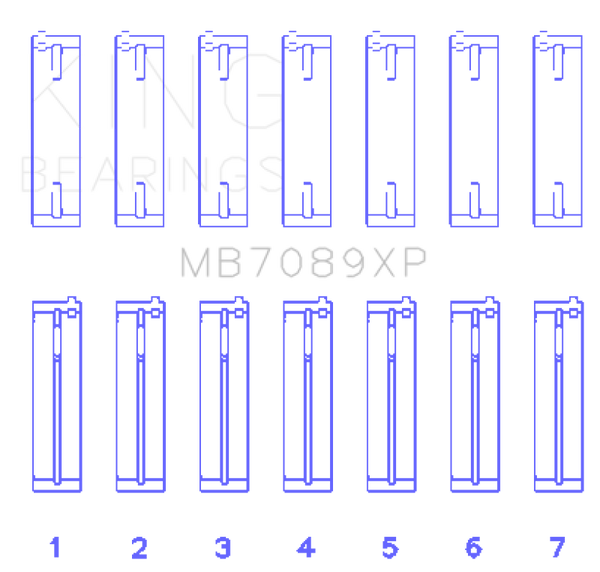 King Engine Bearings Volkswagen VR6 2.8L Performance Main Bearing Set - Size STD