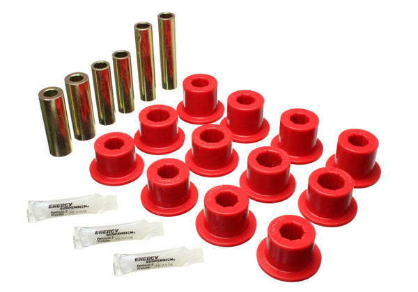 Energy Suspension Rear Leaf Spring Shackle Bushing Set for 07-21 Toyota Tundra - Red