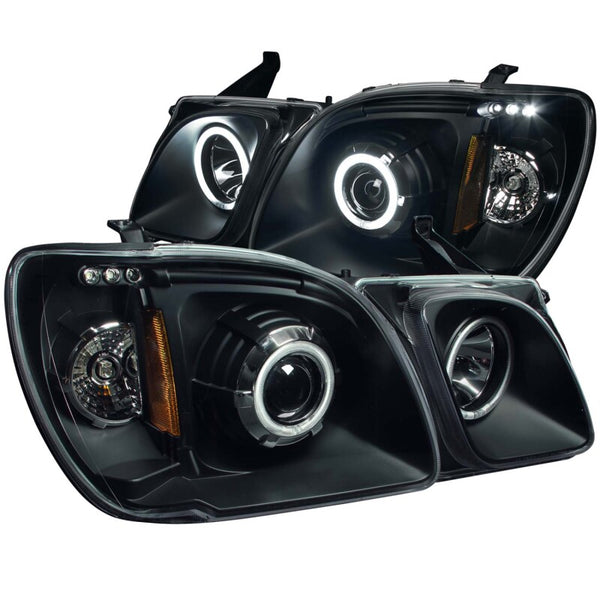 ANZO Projector Headlights w/ Halo Black Housing Lexus LX470 19982007 (Non-HID)