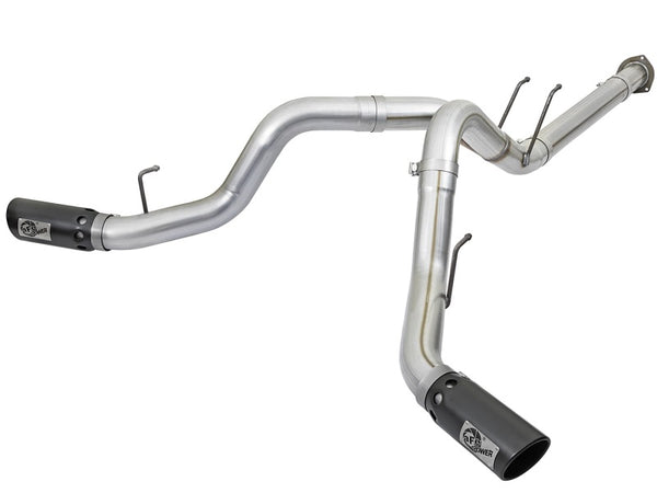 aFe ATLAS 4" DPF-Back Exhaust System w/Black Tip for 2017 Ford Diesel V8 6.7L