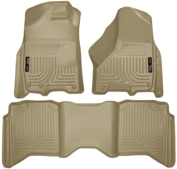 Husky Liners WeatherBeater Combo Tan Floor Liners for 2012 Dodge Ram 1500/2500/3500 Crew Cab