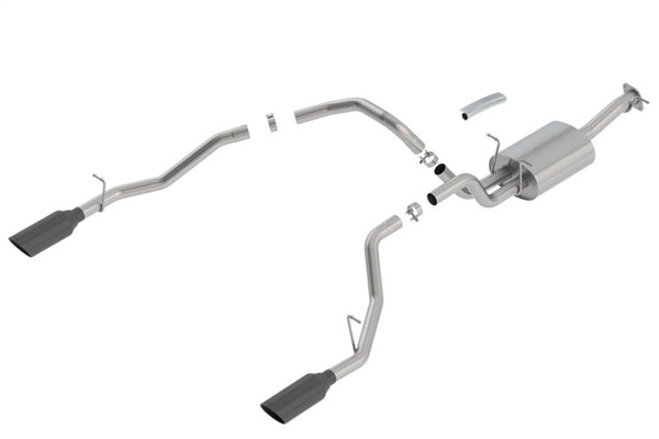 Borla Catback Exhaust for 2019 RAM 1500 5.7L V8 Crew Cab - S-Type with Black Chrome Tips