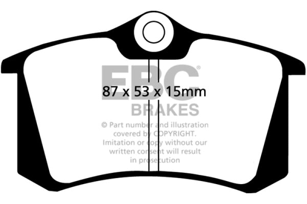 EBC Greenstuff Rear Brake Pads for 2010-2013 Audi A3 2.0 TD