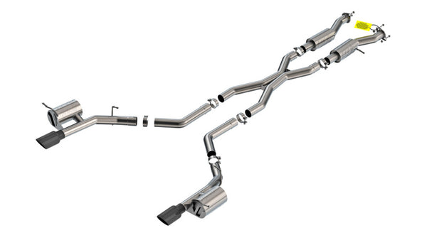 Borla Cat-Back Exhaust System for 2021+ Dodge Durango SRT Hellcat 6.2L V8 AWD - Black Chrome Tips