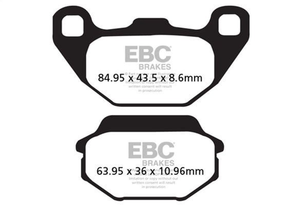 EBC 09-14 KYMCO Street Like 50 2T Front Left FA-SFA-X Brake Pads