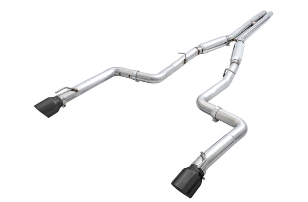 AWE Tuning Track Edition Cat-Back Exhaust 2017+ Dodge Charger 5.7L Diamond Black Tips