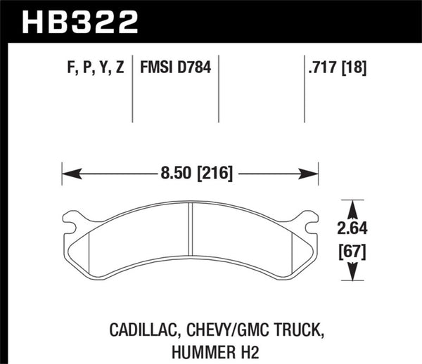 Hawk LTS Front Brake Pads for Chevy/GMC Truck/Hummer