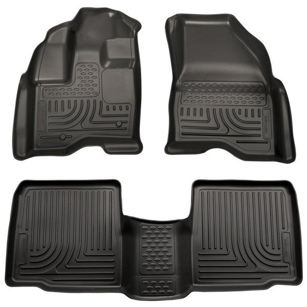 Husky Liners WeatherBeater Combo Black Floor Liners for 2009-2013 Lincoln MKS
