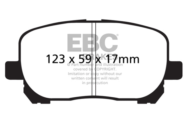 EBC Redstuff Front Brake Pads for 2002-2008 Pontiac Vibe 1.8 | Performance