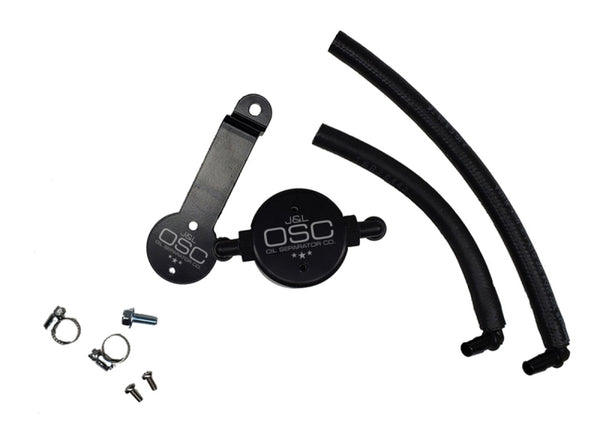 J&L Oil Separator for 2016-2023 Toyota Tacoma 3.5L - Driver Side - Black Anodized