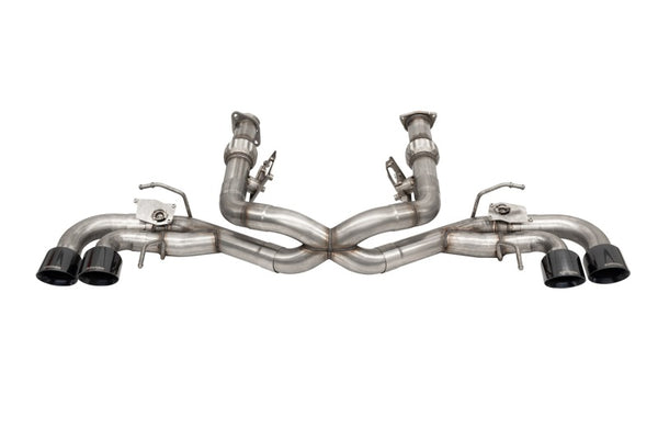 Corsa 2020-2025 Corvette C8 3in Valved Cat-Back Exhaust with 4.5in Black Quad Tips