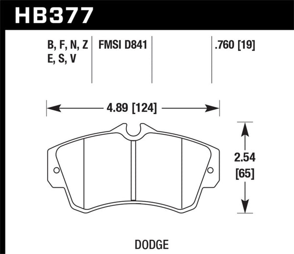 Hawk SRT4 HPS Front Brake Pads - Performance