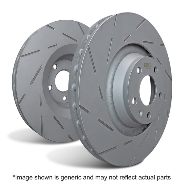 EBC 2021+ Porsche Macan 2.0T (w/350mm Front Rotors) Rear USR Slotted Rotors