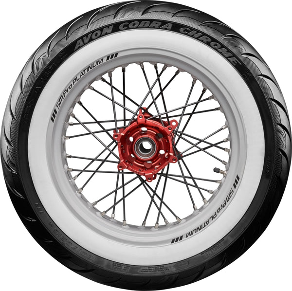 Avon Cobra Chrome AV92 White Sidewall Rear Tire - MT90B16 74H 1DK
