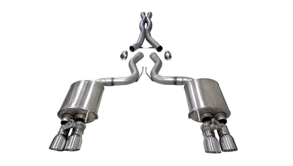 Corsa Cat-Back Exhaust System for 2018-2023 Ford Mustang GT 5.0L - Dual Rear Exit with Polished Tips