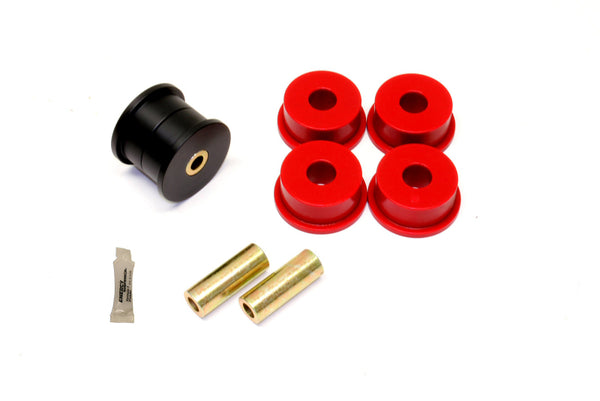 BMR 12-15 5th Gen Camaro Differential Mount Bushing Kit - Black/Red (Poly/Delrin)