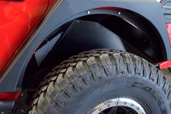 DV8 Offroad Black Rear Inner Fenders for 2018+ Jeep Wrangler JL
