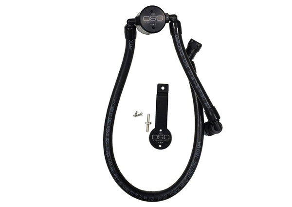 J&L 3.0 Passenger Side Oil Separator for 2011-14 Mustang GT & 2012-13 Boss 302 - Black Anodized