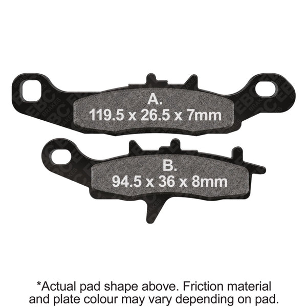 EBC 97-00 Kawasaki KX 80 Front Left R Series Sintered Brake Pads