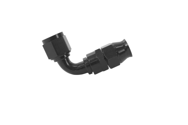 Aeromotive AN-08 PTFE Hose End Fitting - 90 - Black Anodized