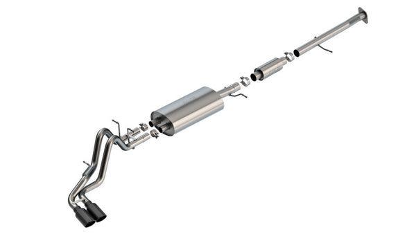 Borla S-Type Catback Exhaust for 23-24 Chevrolet Colorado & GMC Canyon w/ Black Chrome Tips