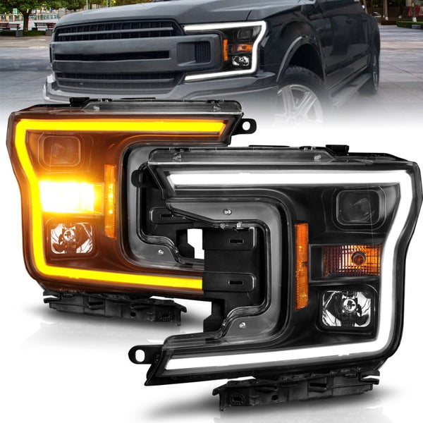 ANZO Projector Headlights (Black Housing) for 20182020 Ford F-150