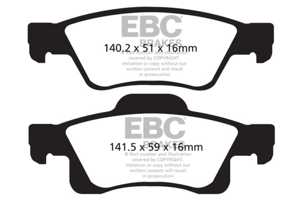EBC Ultimax2 Rear Brake Pads for 2011+ Dodge Durango 3.6