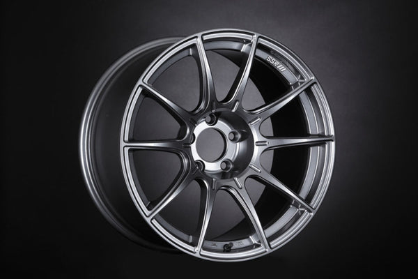 SSR GTX01 18x10.5 5x114.3 15mm Offset Dark Silver Wheel Evo X / G35 / 350z / 370z