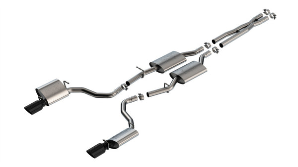 Borla ATAK Catback Exhaust for 2019-2023 Dodge Charger GT 3.6L V6 RWD - Black Chrome Tips