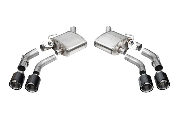 Corsa 2016-2024 Chevrolet Camaro SS / ZL1 Valved Axle-Back Exhaust w/ Carbon Fiber Quad Tips