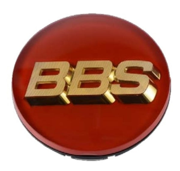 BBS 70.6mm Red/Gold Wheel Centre Cap (3-Tab) 56.24.073