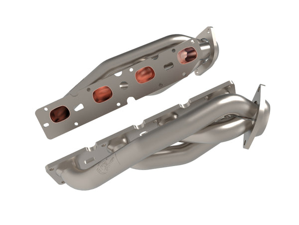 aFe Twisted Steel Headers for 11-21 Jeep Grand Cherokee WK2 5.7L V8 - Titanium Coated