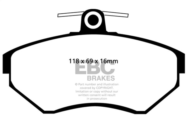 EBC Yellowstuff Front Brake Pads for 97-02 Volkswagen Cabriolet 2.0
