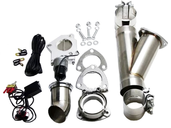 Granatelli 3.5" Stainless Steel Electronic Exhaust Cutout with Band Clamp
