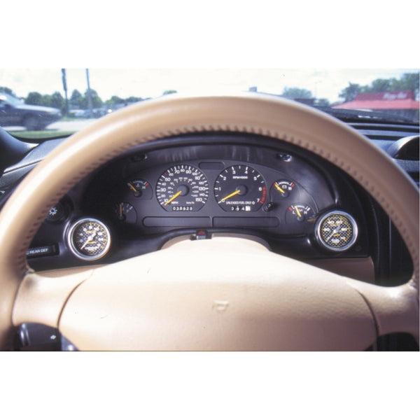 AutoMeter 52mm Black Dual Gauge Instrument Cluster Bezel - Ford Mustang 1994-2000