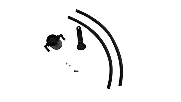 J&L Oil Separator for 2019-2024 Ford/Lincoln SUVs & Trucks 2.0 EcoBoost - Driver Side - Black Ano