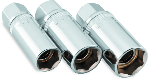 BikeMaster Magnetic Spark Plug Socket Set (16mm, 18mm, 22mm)