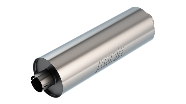 Borla 3in Center In/Out Specialty Muffler - 24in Body, 7.75in Diameter, Touring Notched