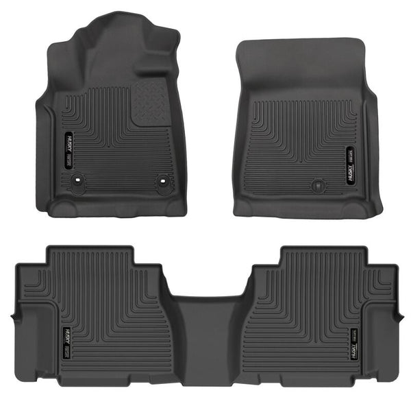 Husky Liners Weatherbeater Floor Liners for 12-22 Toyota Sequoia - Front & 2nd Seat - Black
