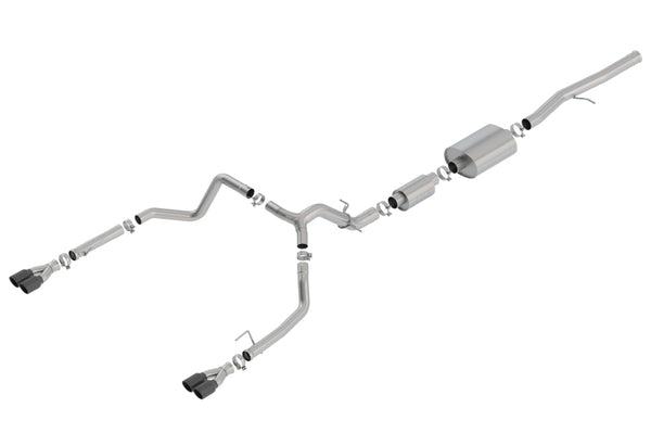 Borla Catback Exhaust System for 2019 Chevrolet Silverado/GMC Sierra 1500 6.2L - Black Chrome Tips